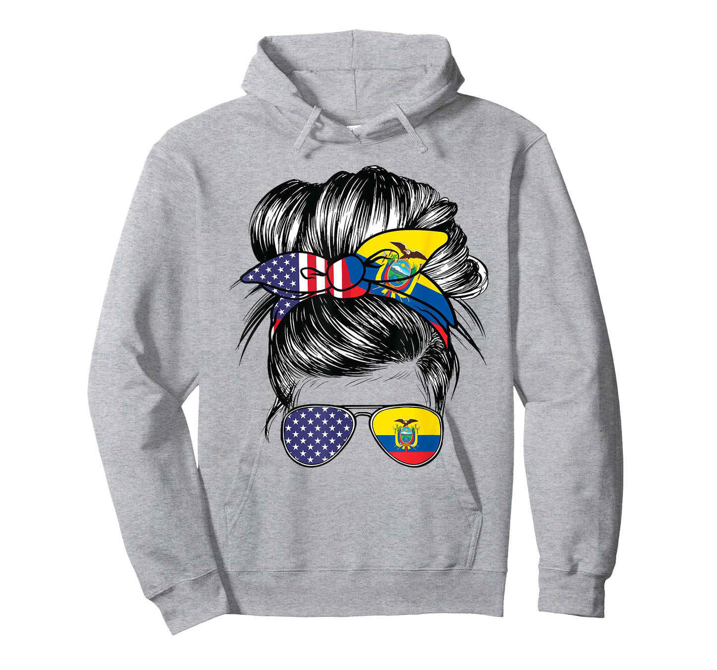 Ecuador Flag American Women Girl USA Heritage Ecuadorian T-Shirt