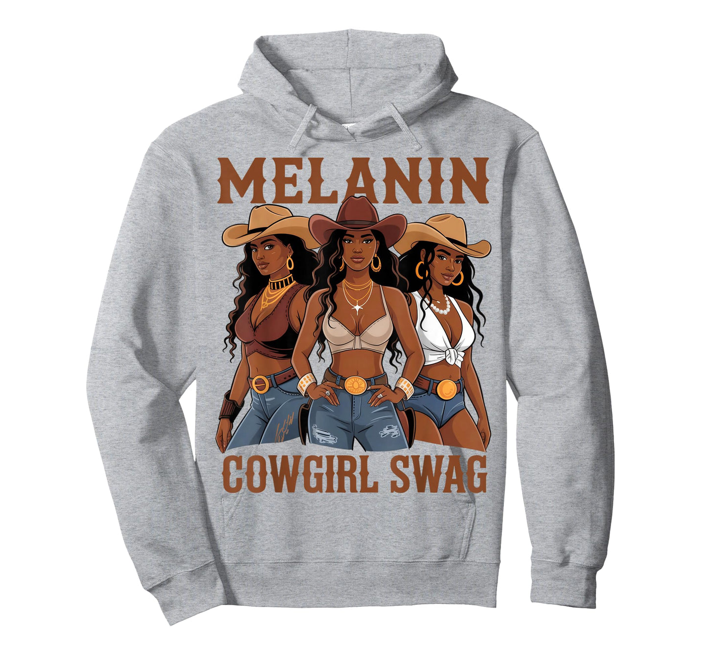 Black African Melanin Cowgirl Swag Western Country Texas T-Shirt