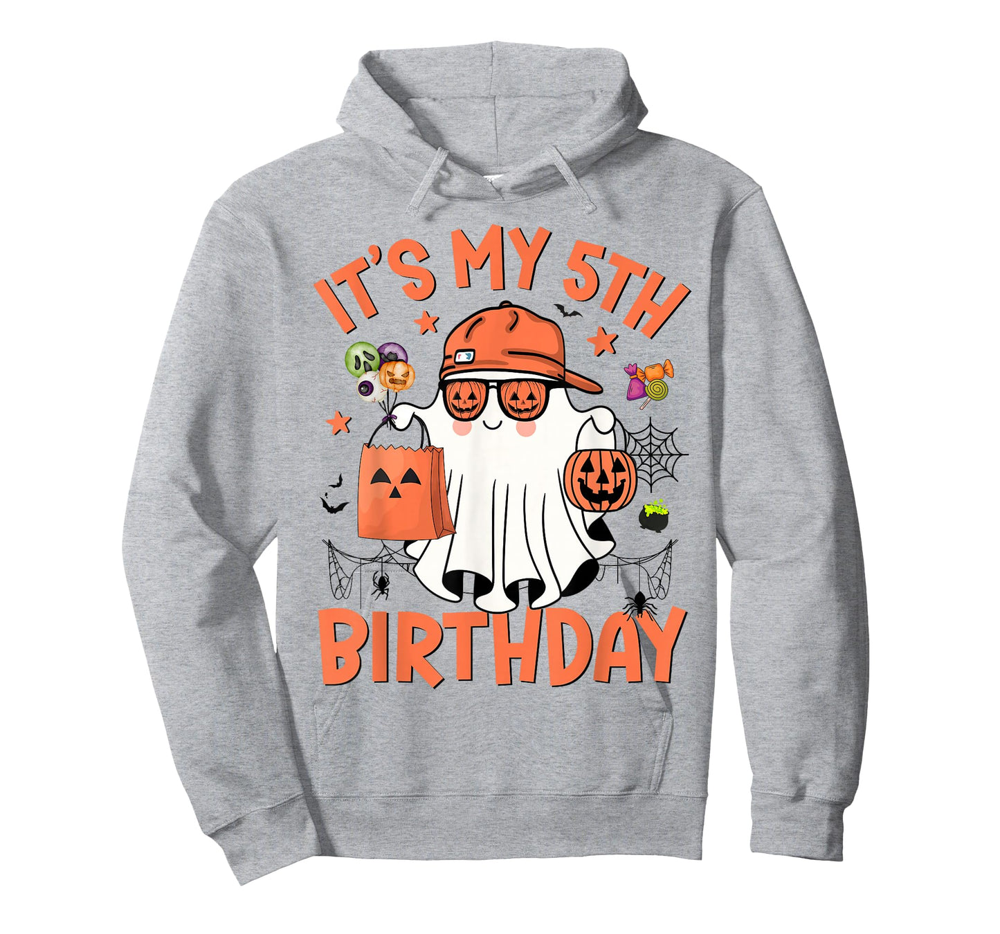 It's My 5th Birthday Funny Halloween Boo Ghost 5th Bday Boys T-Shirt