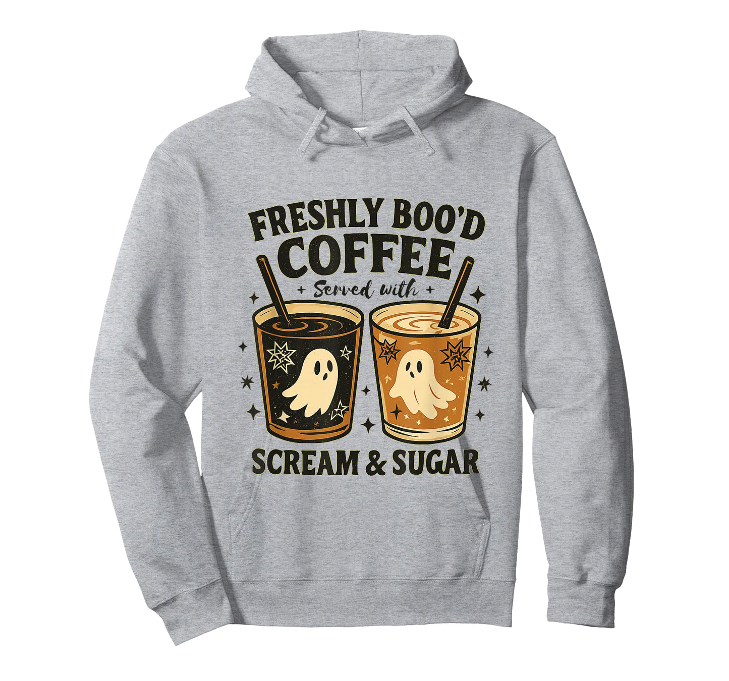 Freshly Boo’d Coffee Ghost Funny Halloween Iced Coffee T-Shirt
