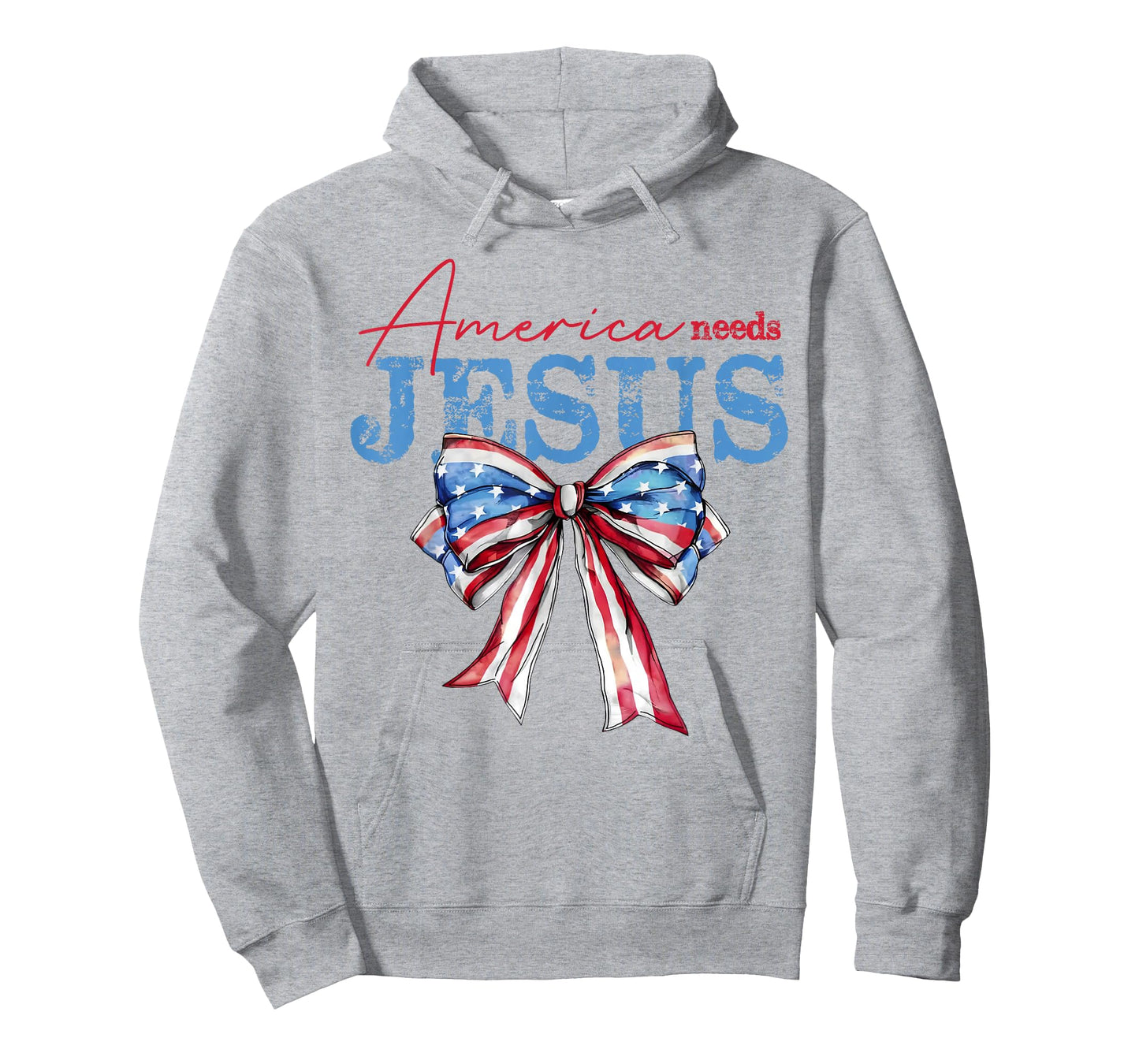 America Needs Jesus Christian USA Flag Coquette 4th Of July T-Shirt