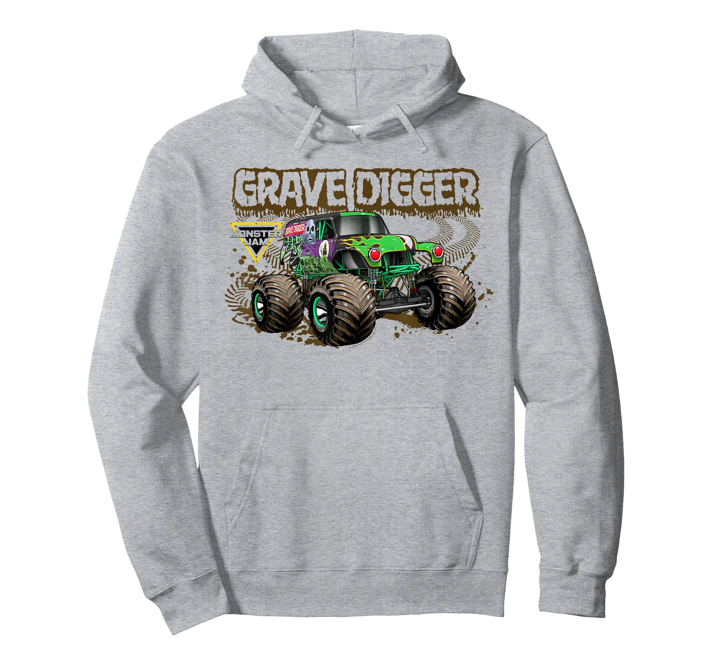 Monster Jam Muddy Tire Tracks Grave Digger Truck Motorsports T-Shirt