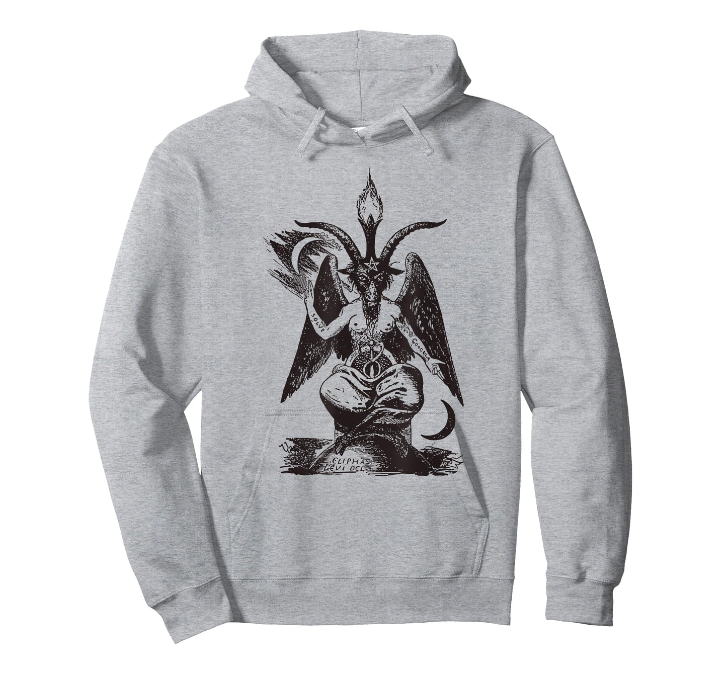 Baphomet Mystic Occult Goth Demon Satan Satanism Black White T-Shirt
