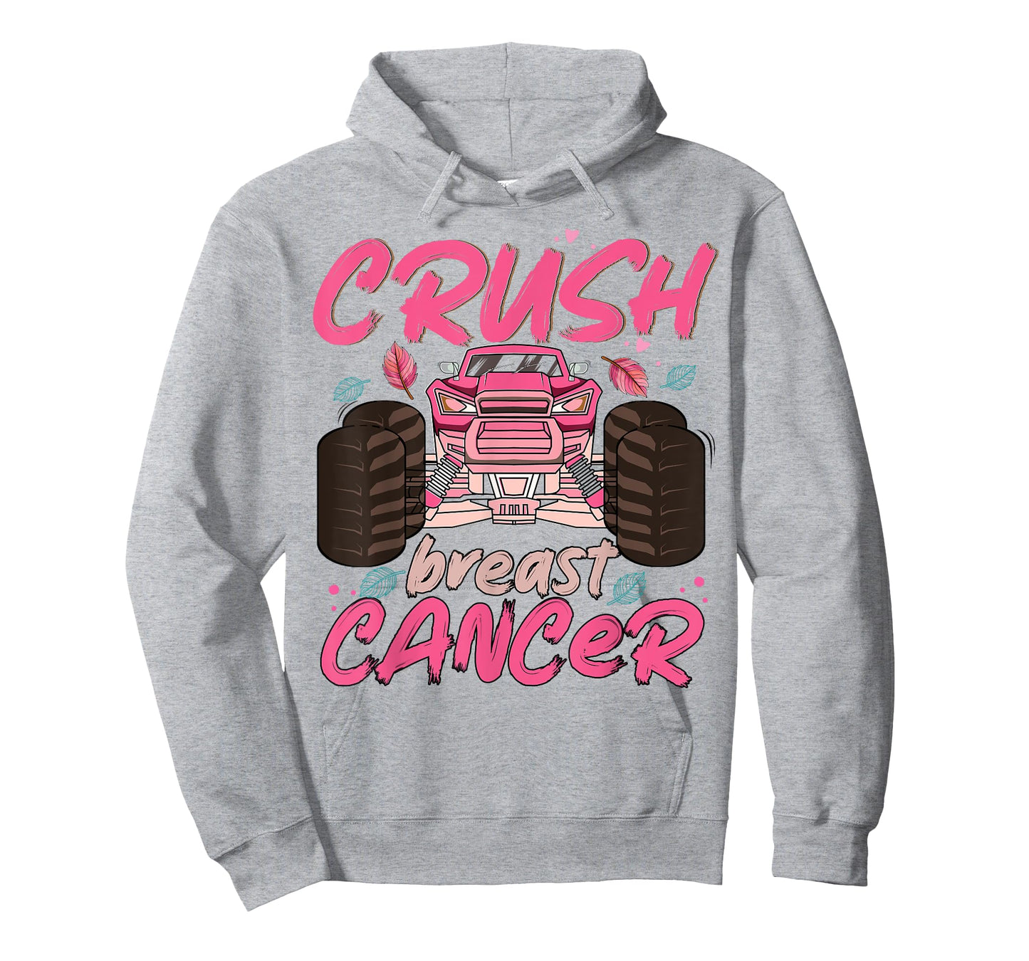 Crush Cancer Monster Truck Breast Cancer Awareness Toddler T-Shirt