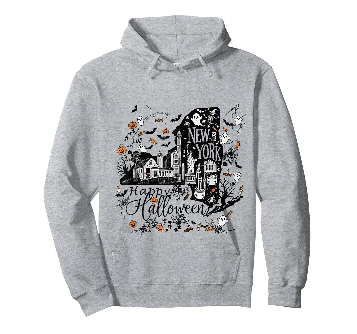 Happy Halloween, Scary New York Skyline Haunted Funny T-Shirt