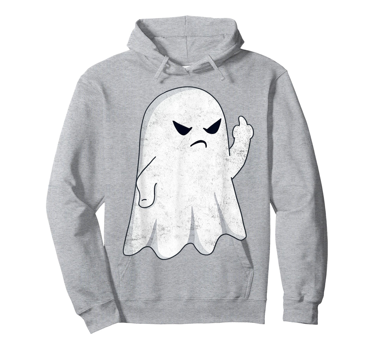 Funny Middle Finger Ghost Halloween Costume Men Women Adult T-Shirt