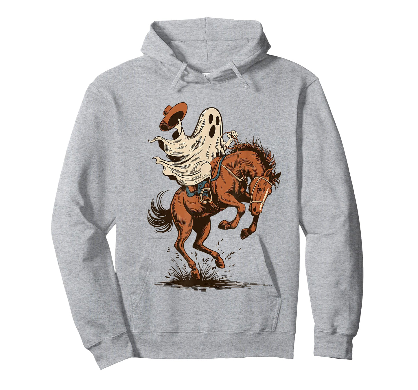 Halloween Western Cowboy Ghost Rodeo Horse Country T-Shirt