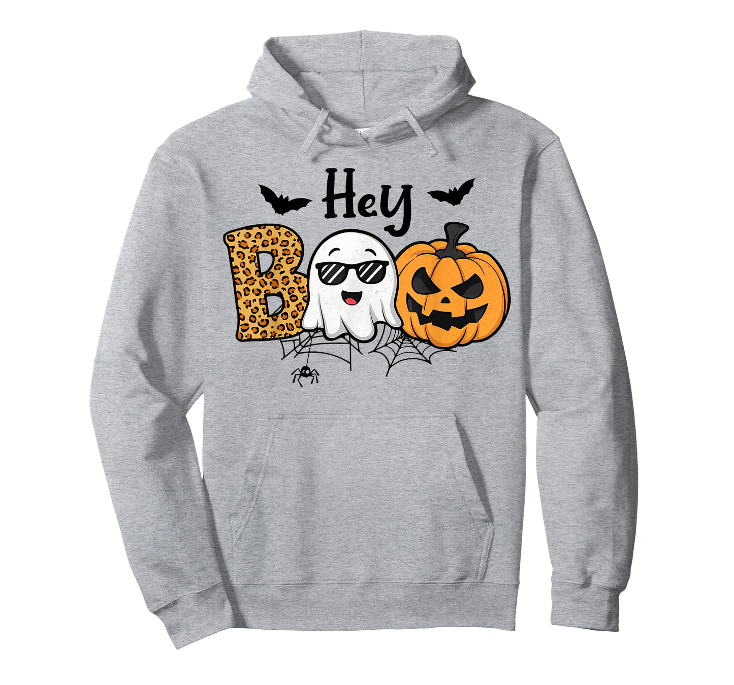 Halloween Hey Boo Ghost Pumpkin Costume Women Girls Kids T-Shirt
