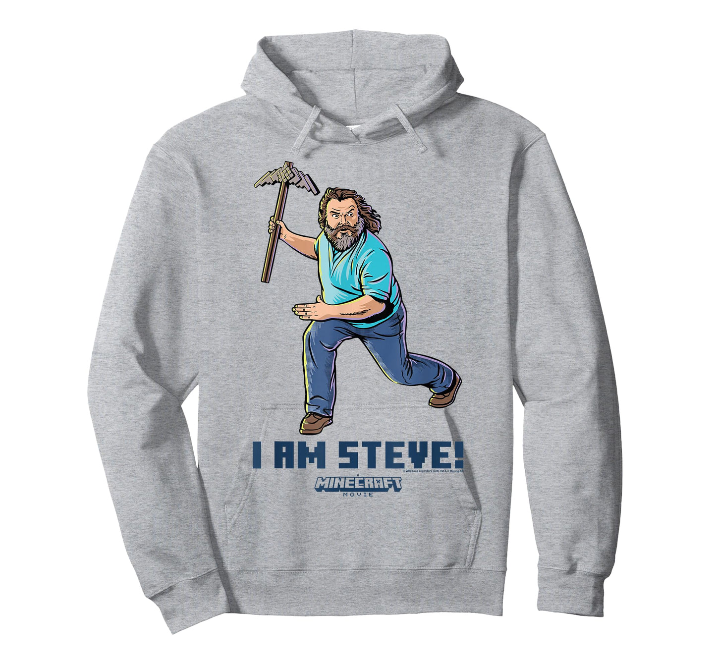 A Minecraft Movie I Am Steve Wielding Stone Pickaxe T-Shirt