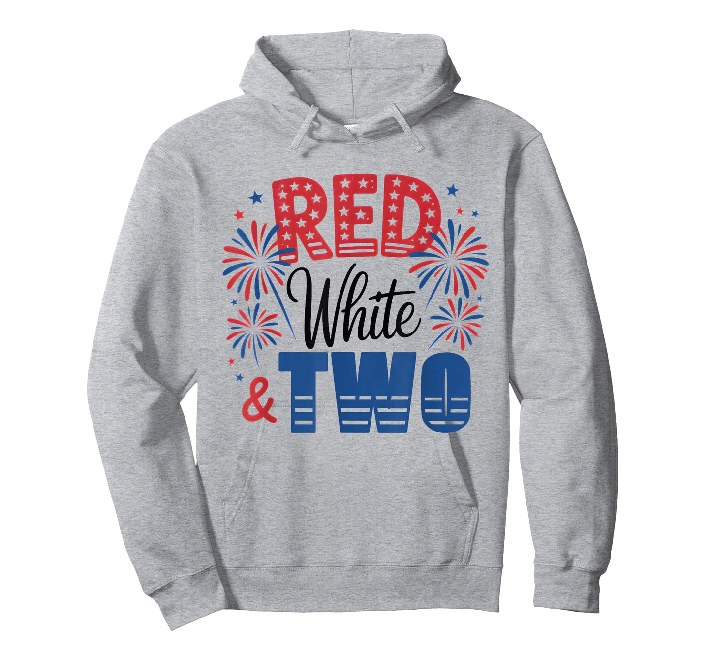 Red White & Two 2nd Birthday 4th Of July Independence Day T-Shirt
