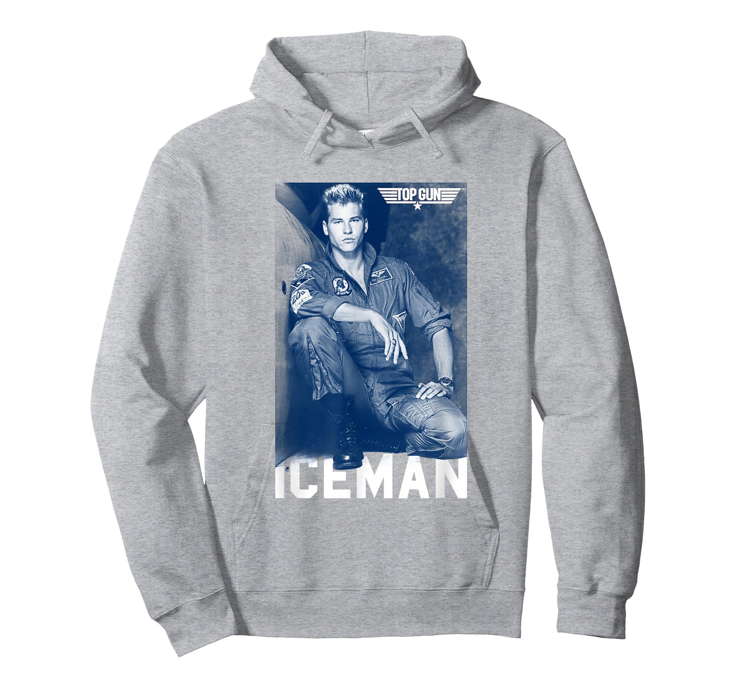 Top Gun Iceman Photograph Blue Tone Action Movie T-Shirt
