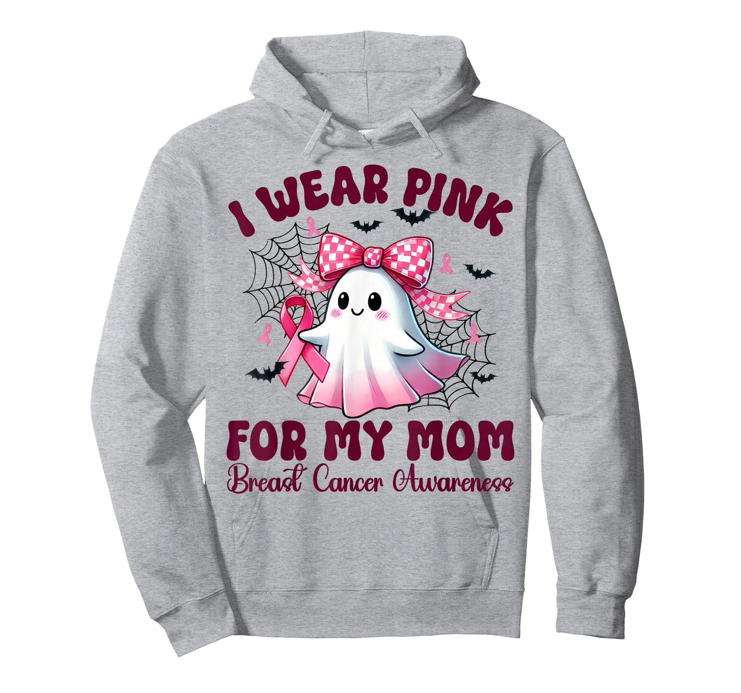 I Wear Pink for my Mom Breast Cancer Awareness halloween mom T-Shirt