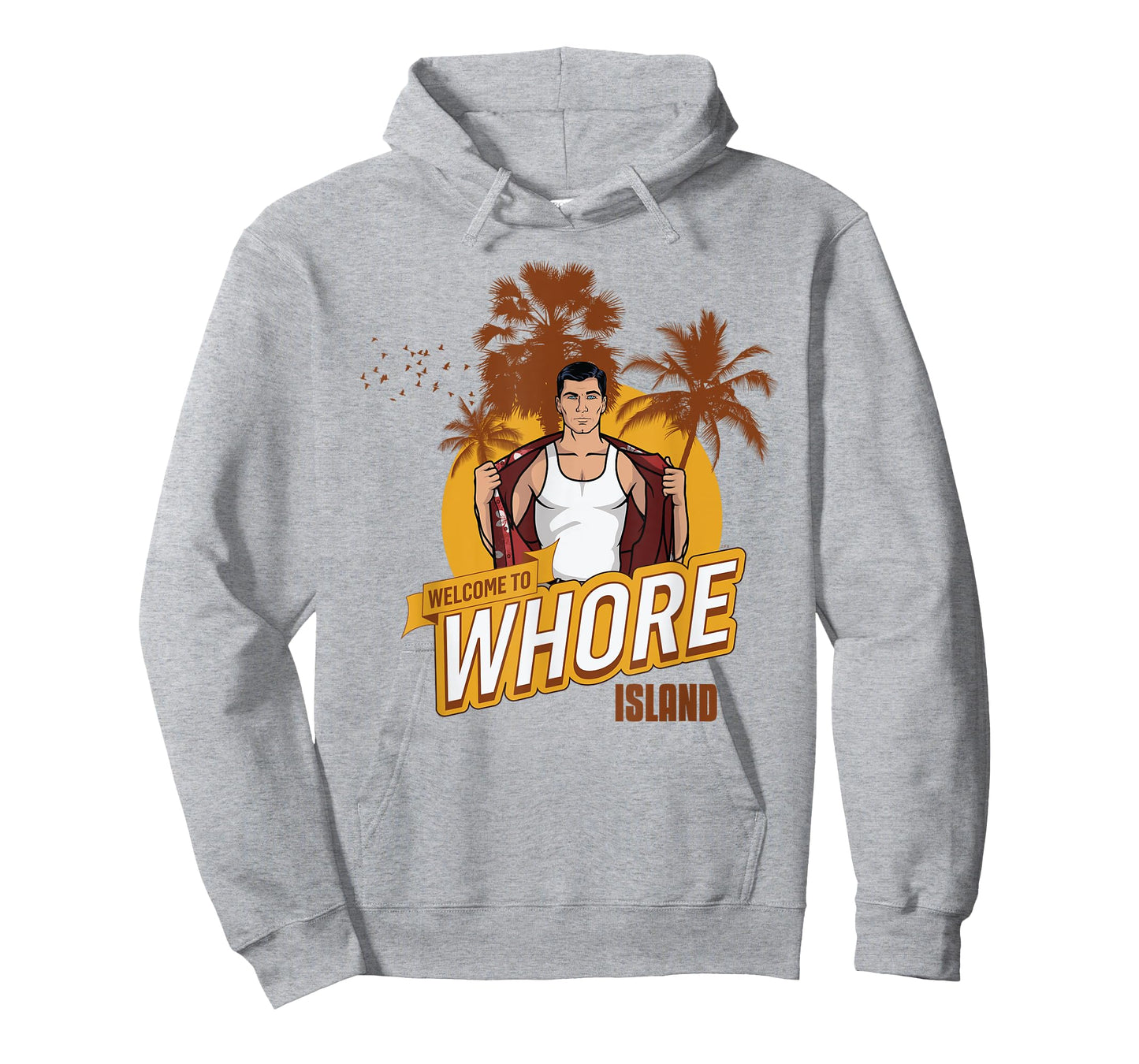 Archer Welcome to Whore Island Funny Cartoon T-Shirt