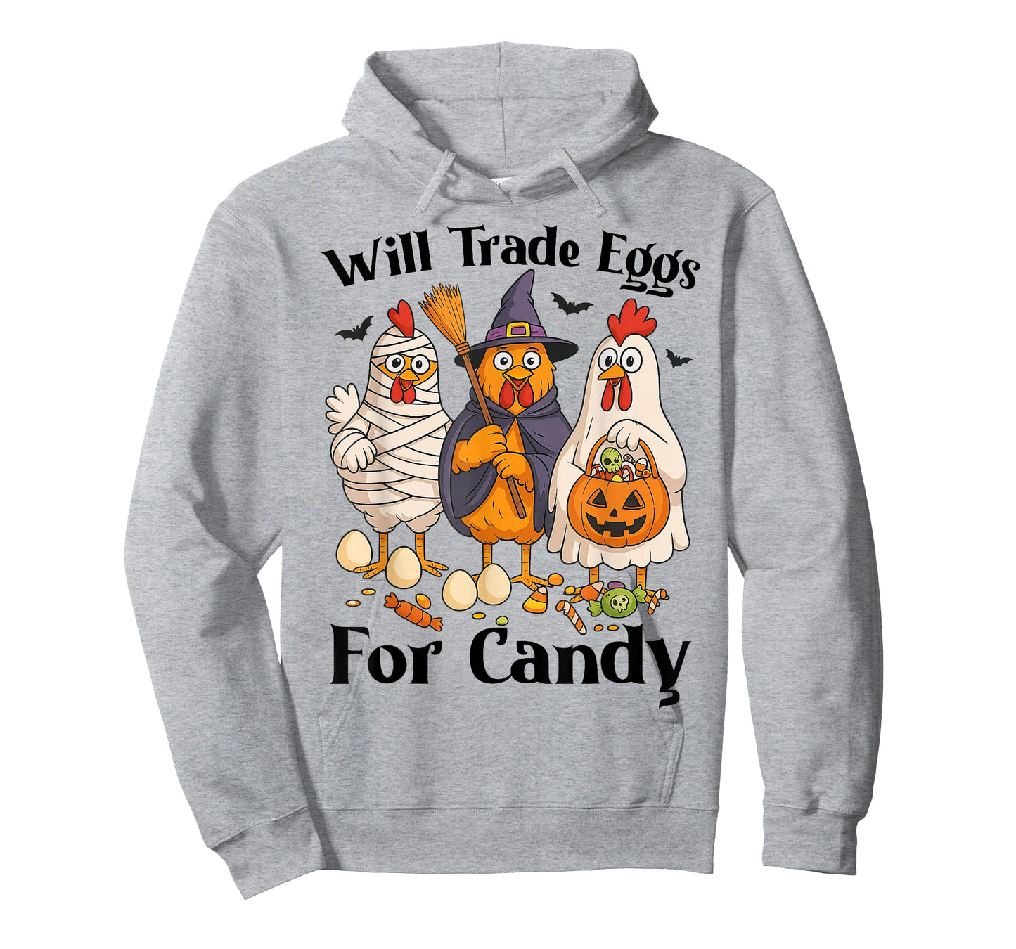 Funny Halloween Chicken Trade Eggs For Candy Trick or Treat T-Shirt
