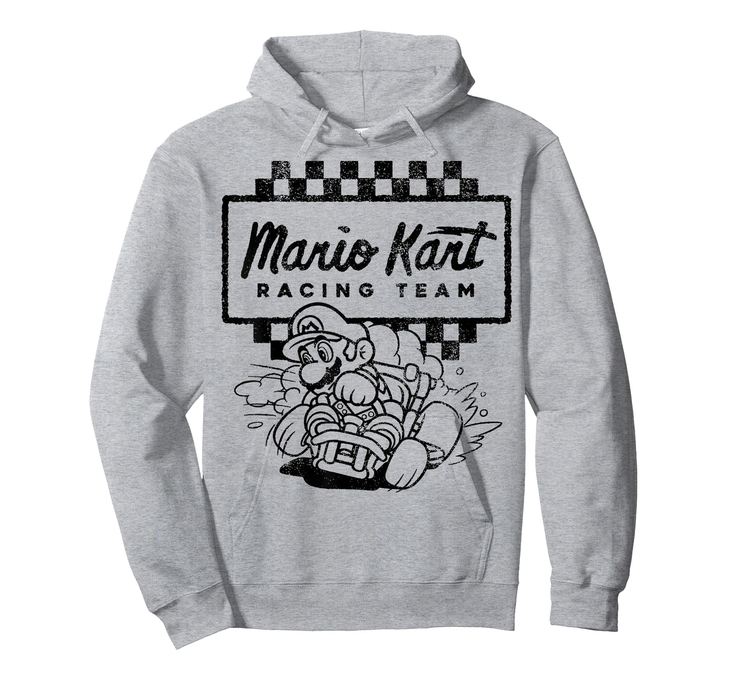 Mario Kart Racing Team Outlined Mario Drift Graphic T-Shirt T-Shirt