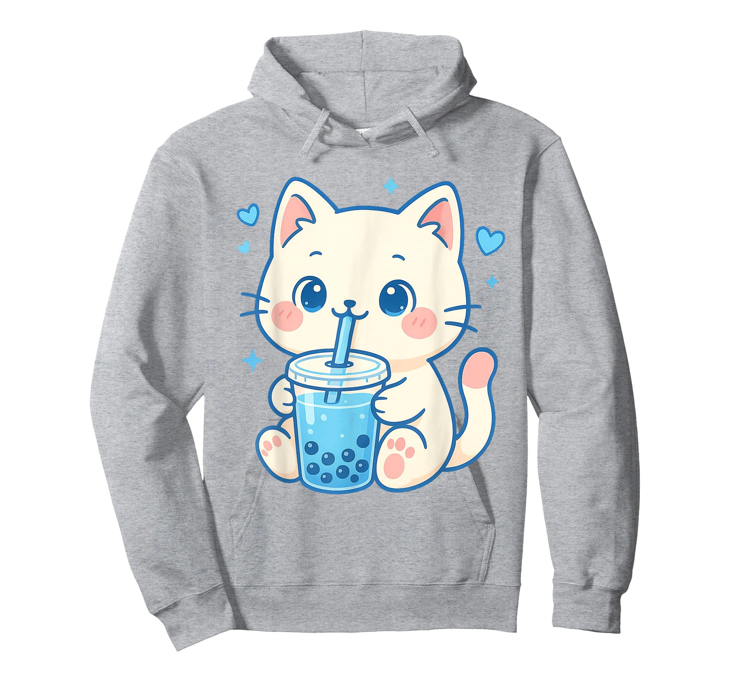 Kawaii Cat Boba Bubble Tea Japanese Aesthetic Anime Girls T-Shirt