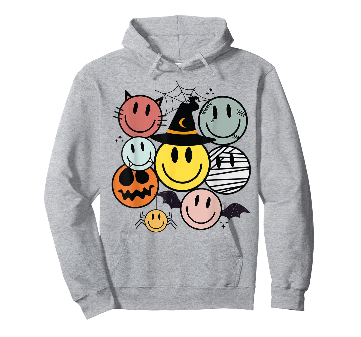 Funny Halloween Smile Face Retro Spooky Men Women Boy Girl T-Shirt