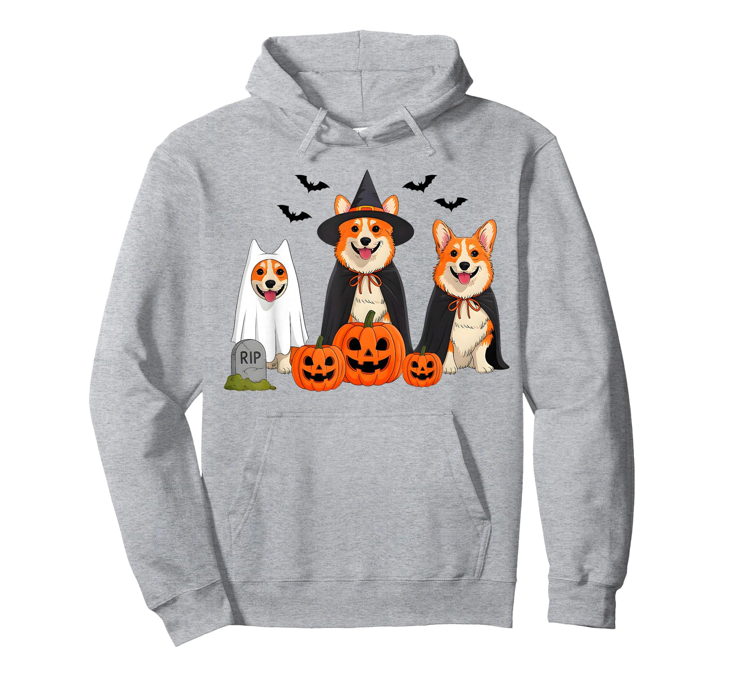 Corgi Dog Ghost Witch Pumpkin Halloween Costume Dog Lover T-Shirt
