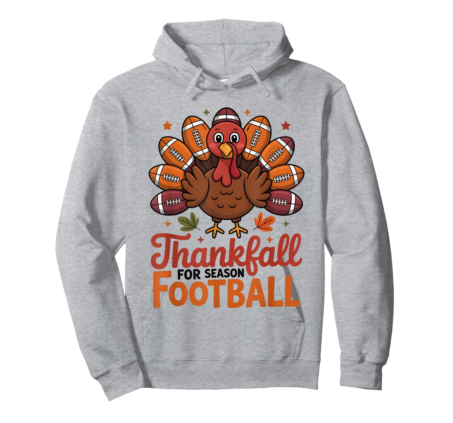 Thankful Football Turkey Thanksgiving Fall Boys Men Women T-Shirt