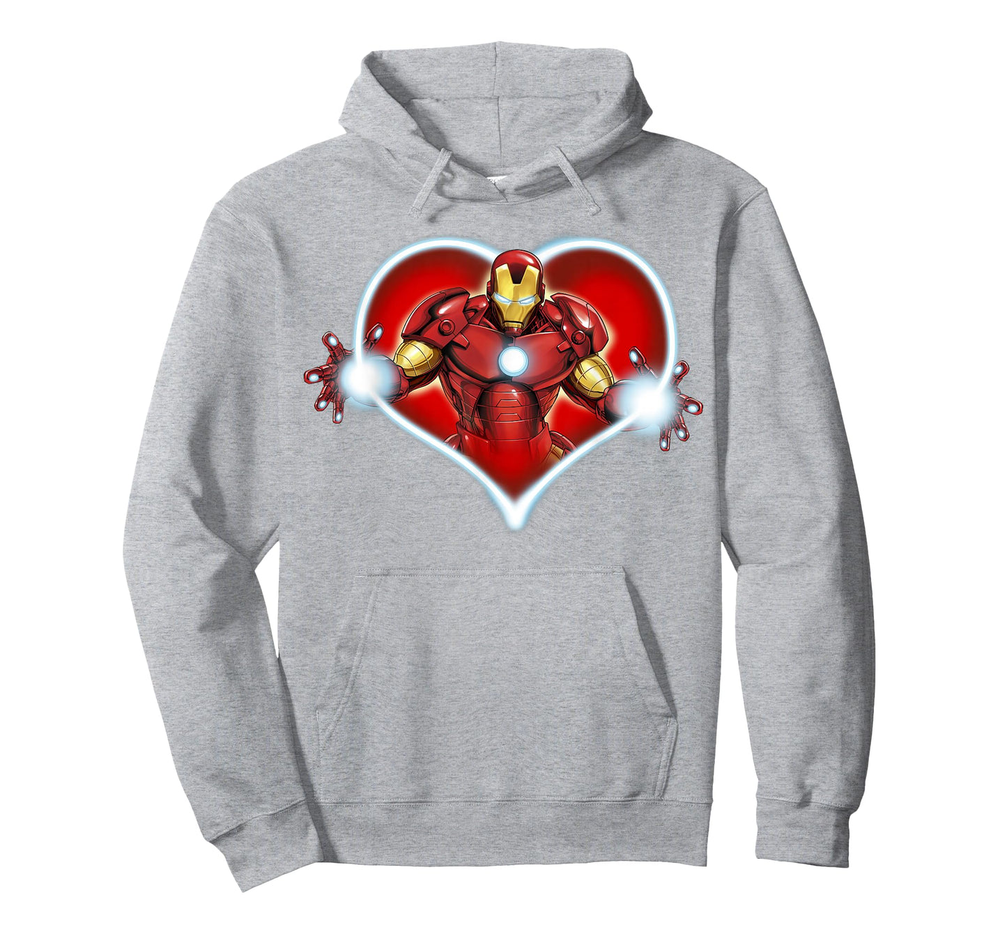 Marvel Iron Man Heart Blaster Glow Valentine Graphic T-Shirt T-Shirt