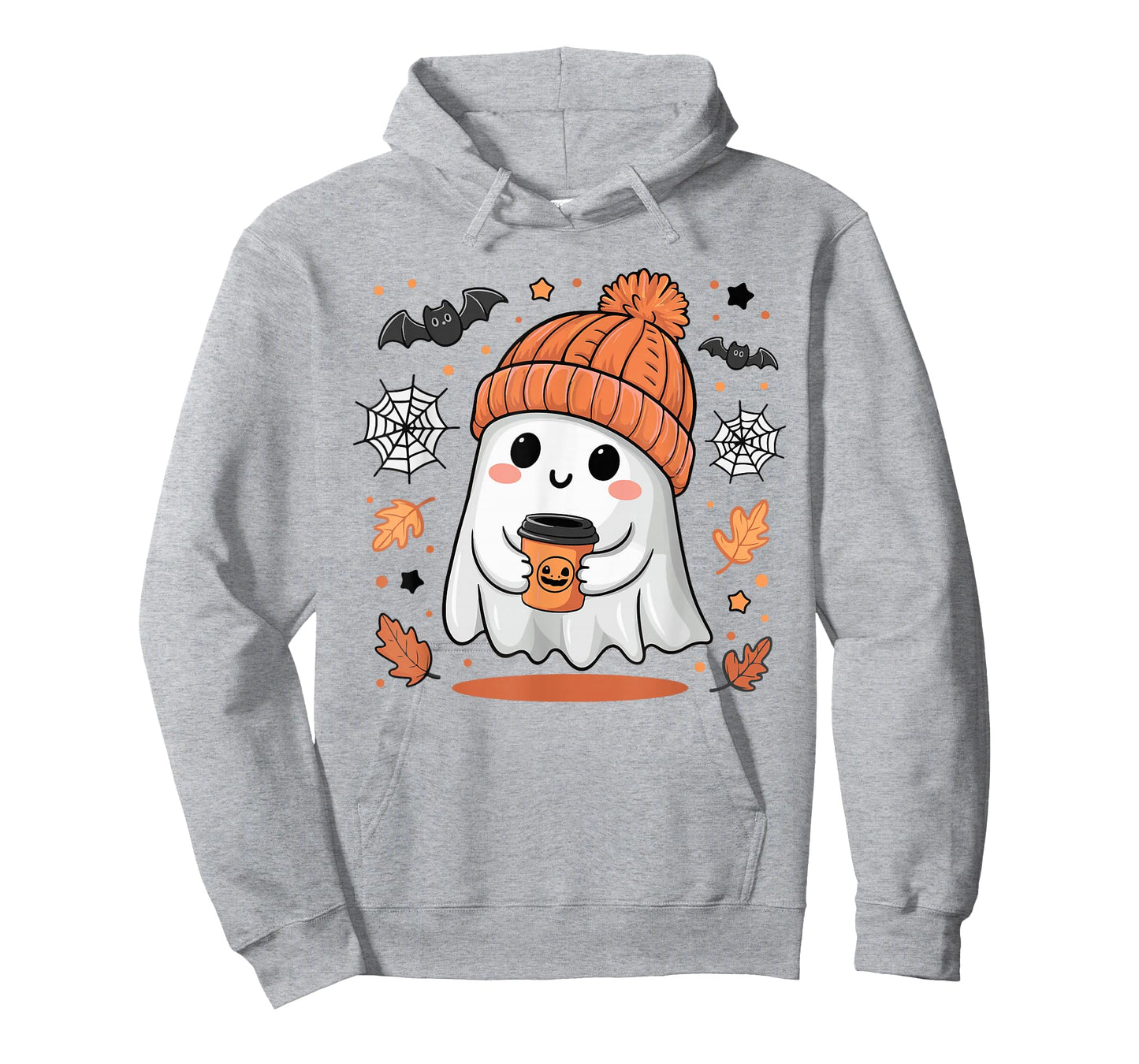 Cute Ghost Drinking Coffee Halloween Ghost Ice Coffee Womens T-Shirt
