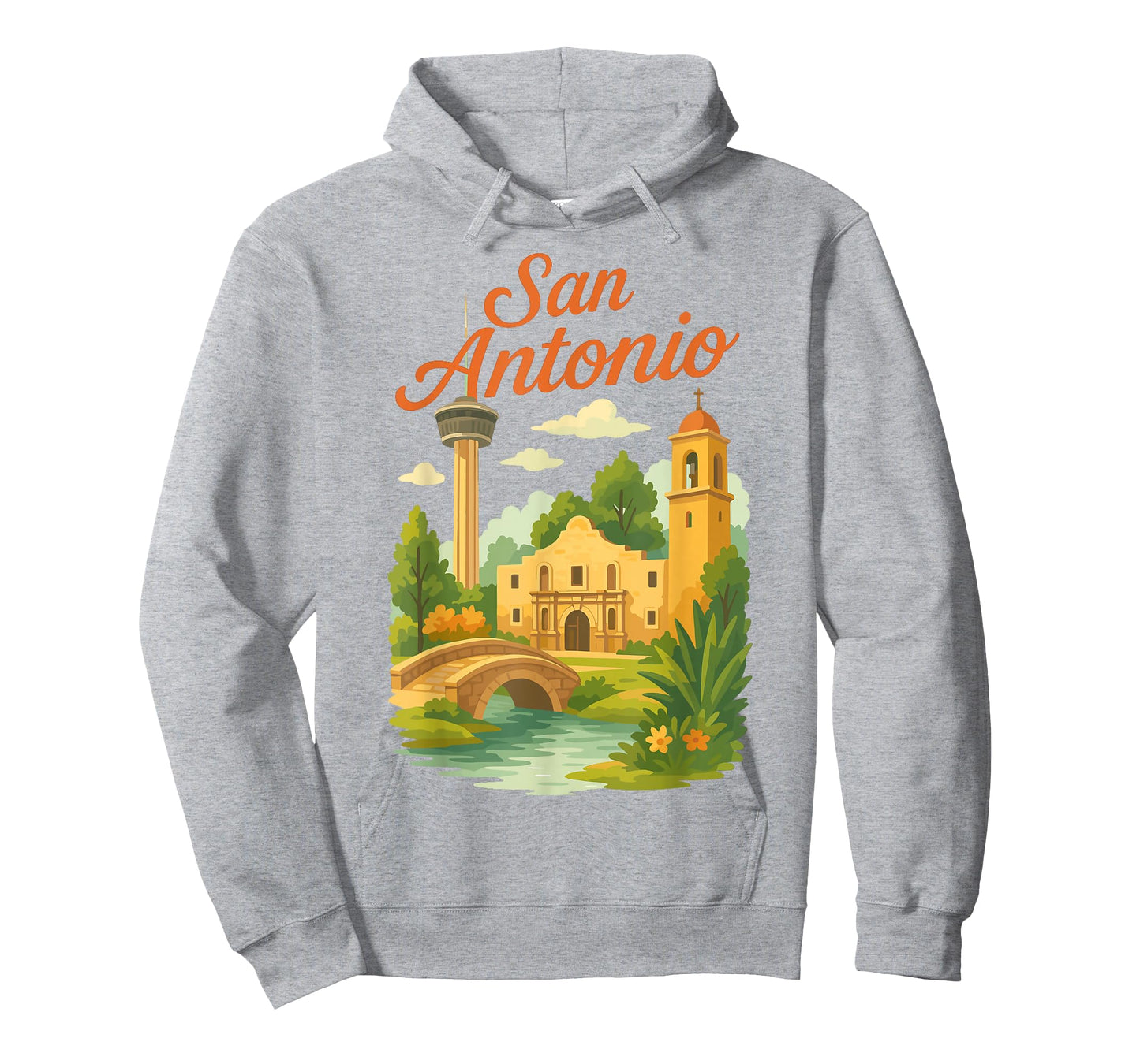 San Antonio Scenic Texas Landmark Graphic T-Shirt