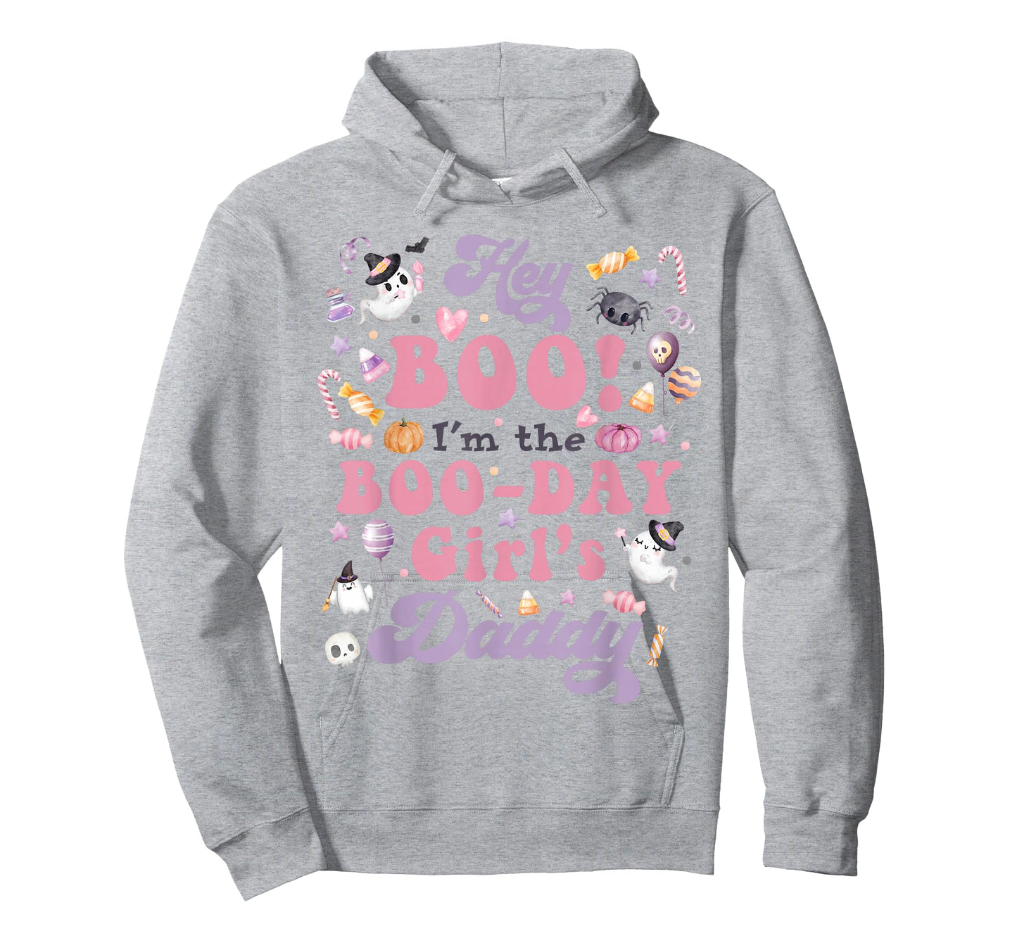 Daddy of Boo-Day Girl Hey Boo Halloween Birthday Matching T-Shirt