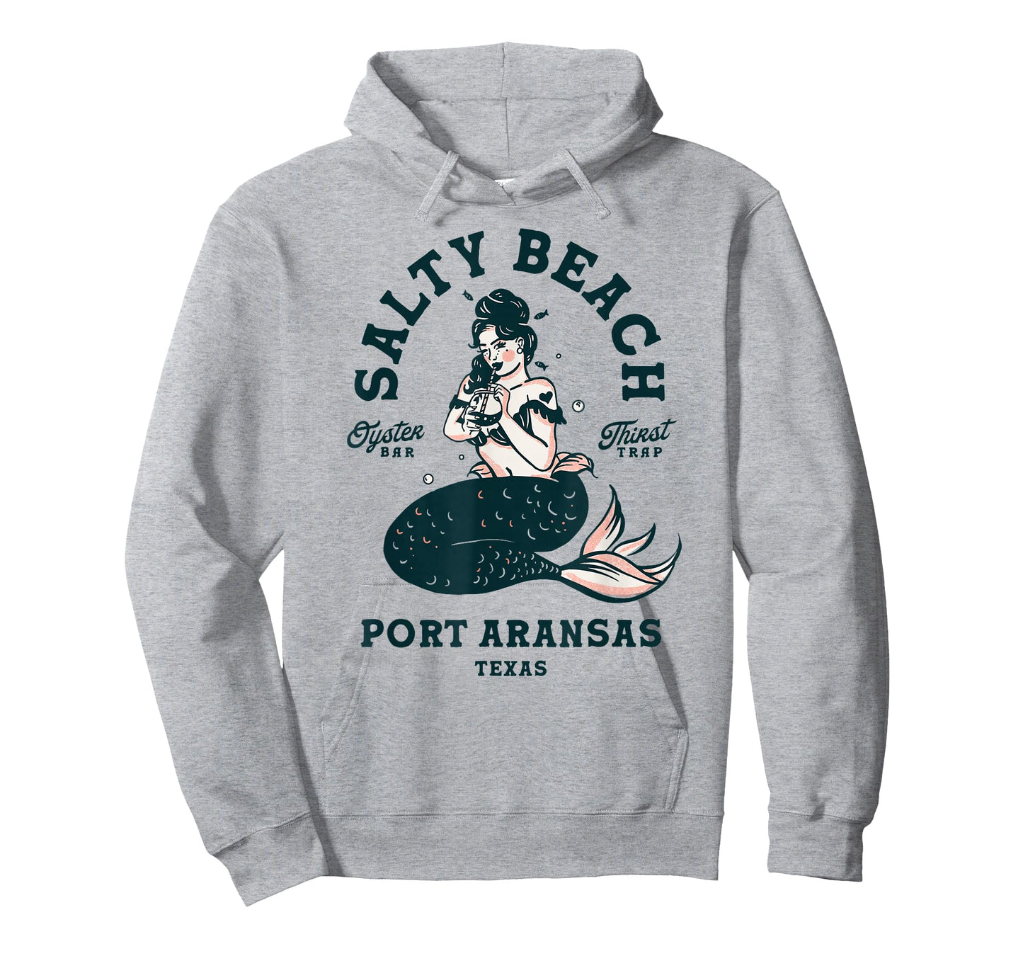 Salty Beach Port Aransas Texas Mermaid Shirt Dive Bar Oyster T-Shirt
