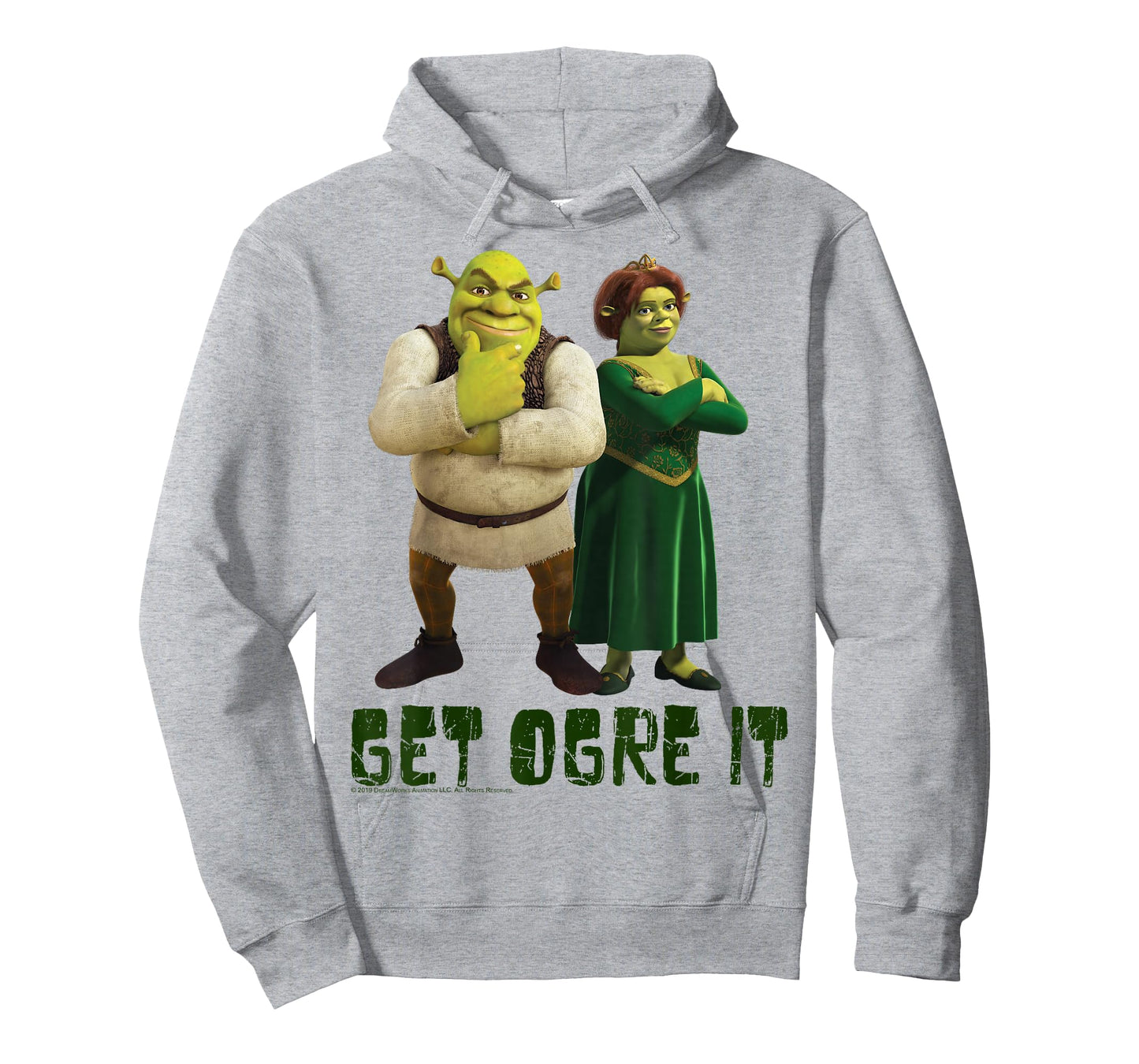 Shrek Fiona & Shrek Get Ogre It Text Poster T-Shirt