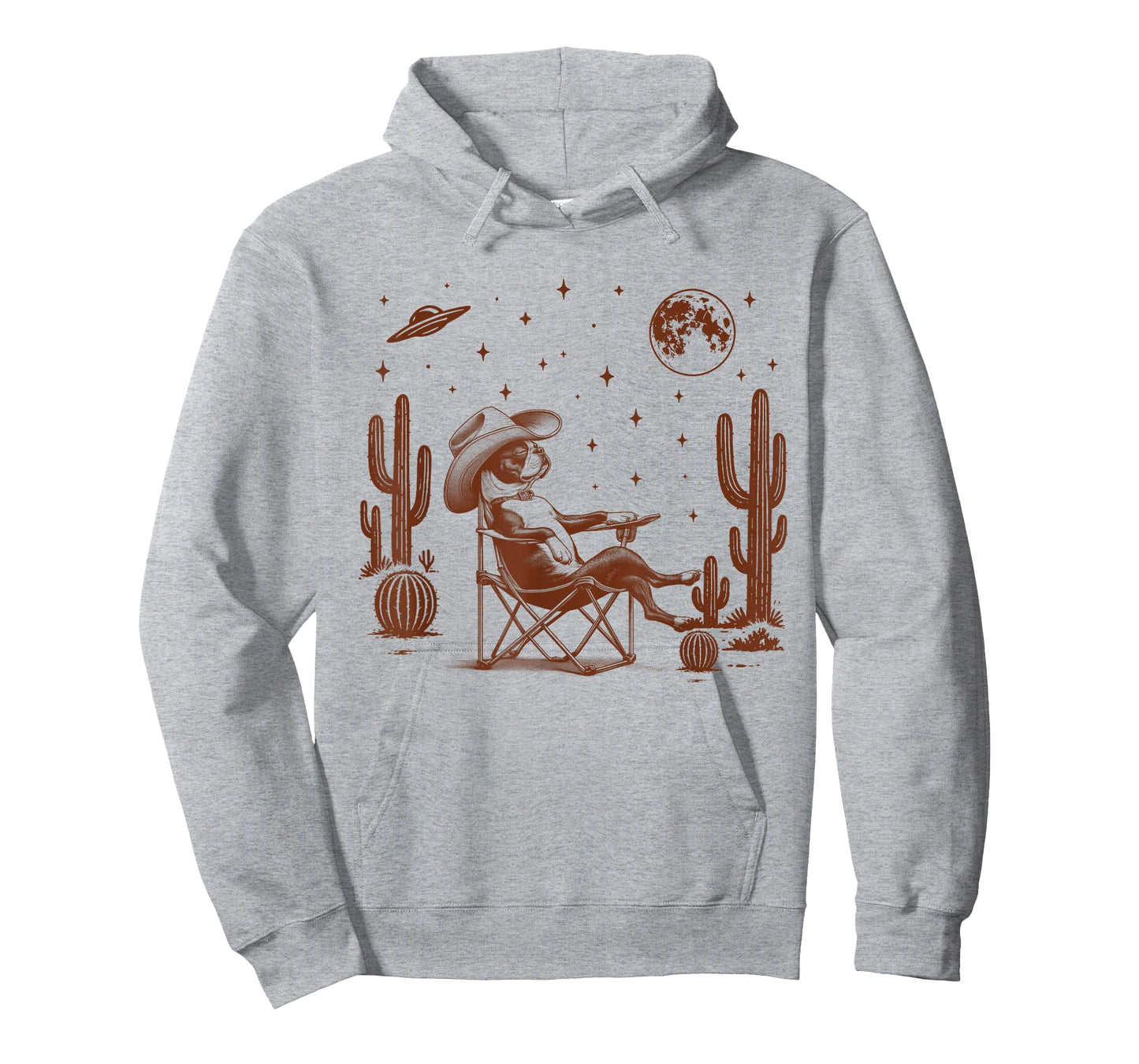 Boston Terrier Lover Dog Mom Howdy Western Life UFO Space T-Shirt