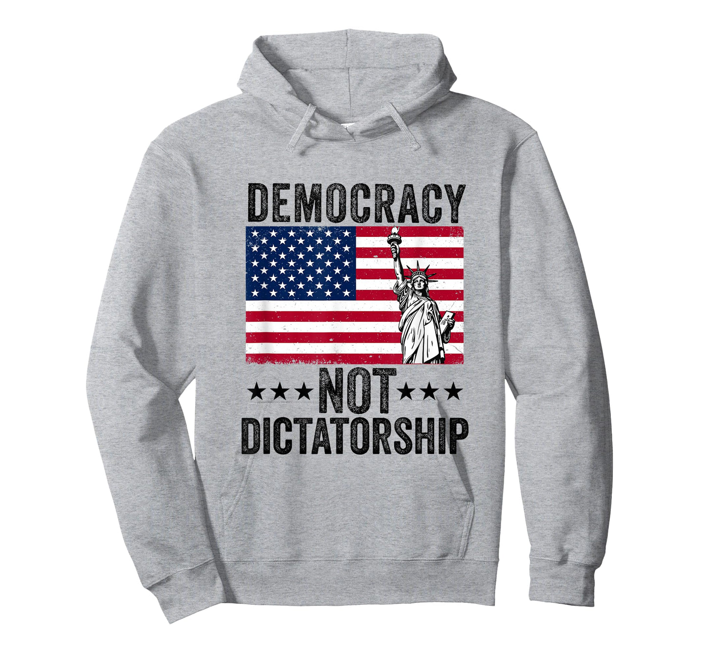 Democracy not Dictatorship American Flag Patriot Men Women T-Shirt