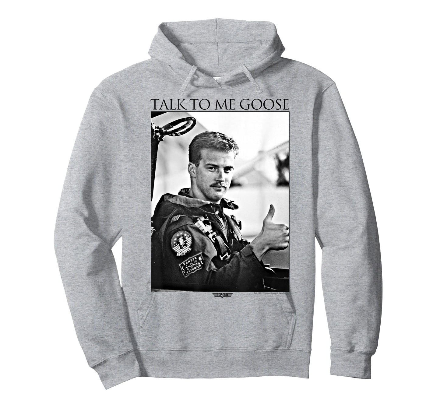 Top Gun Talk to Me Goose Black and White Photo Action Movie T-Shirt