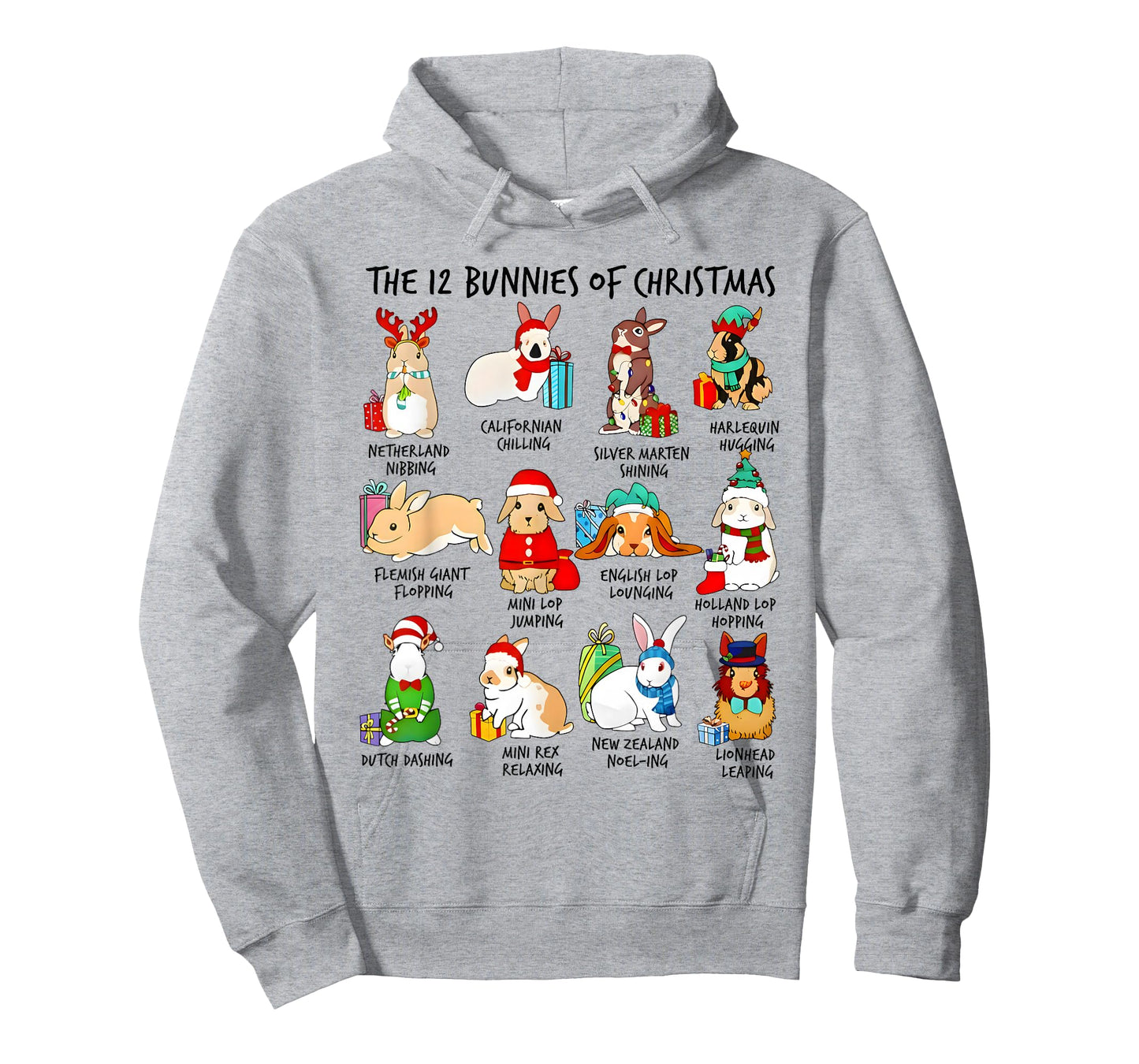12 Bunny of Christmas Bunny Rabbit Christmas Xmas Holiday T-Shirt