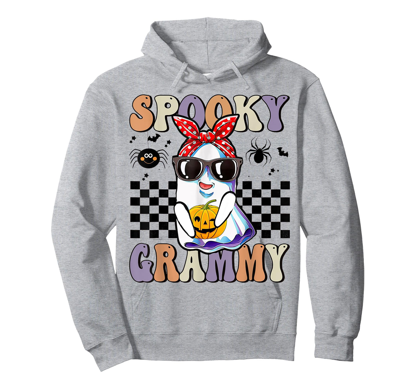 Spooky Grammy Floral Ghost Hippie Halloween Spooky Family T-Shirt