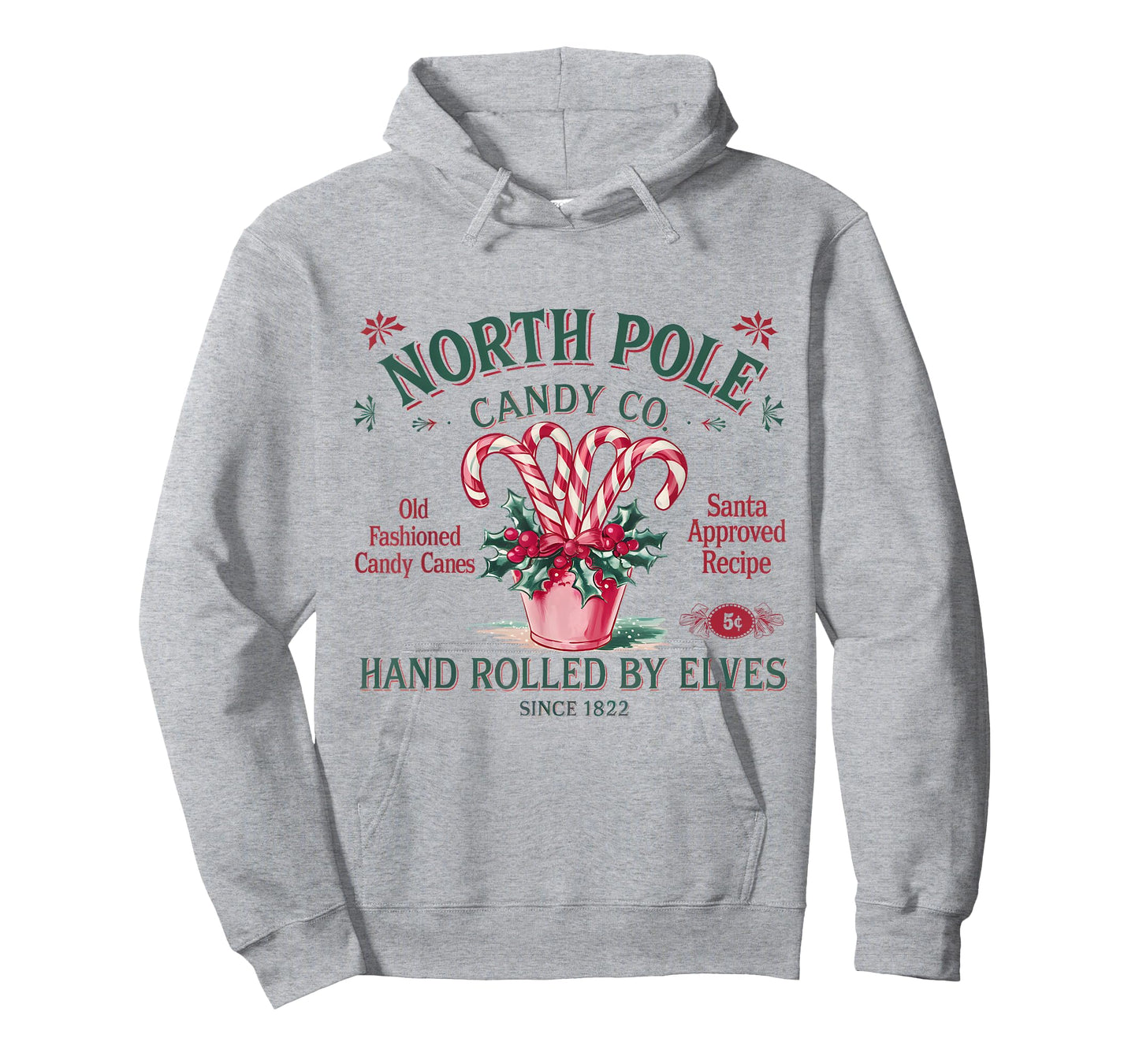 Old Fashioned North Pole Elf Christmas Candy Cane Company T-Shirt