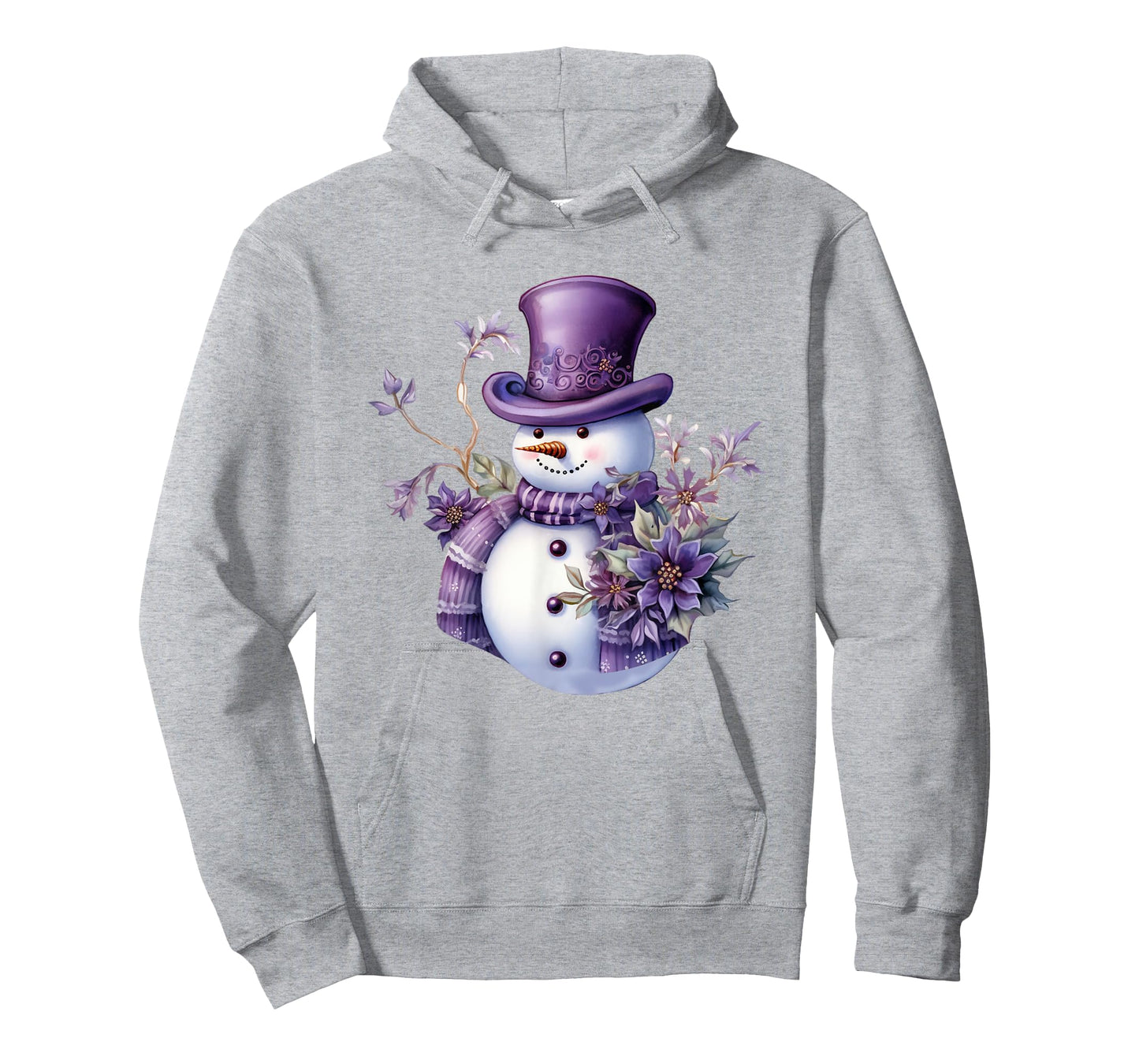 Purple Snowman Funny Cute Snowman Merry Christmas Men Women T-Shirt