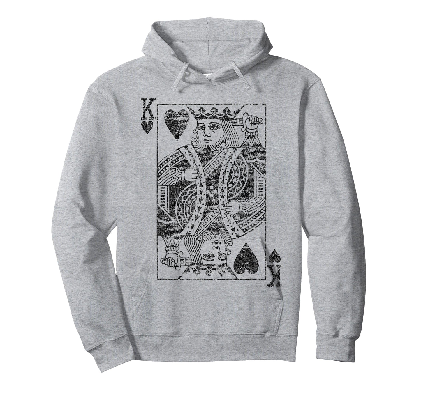 King of Hearts Playing Card Costume Poker Distressed T-Shirt
