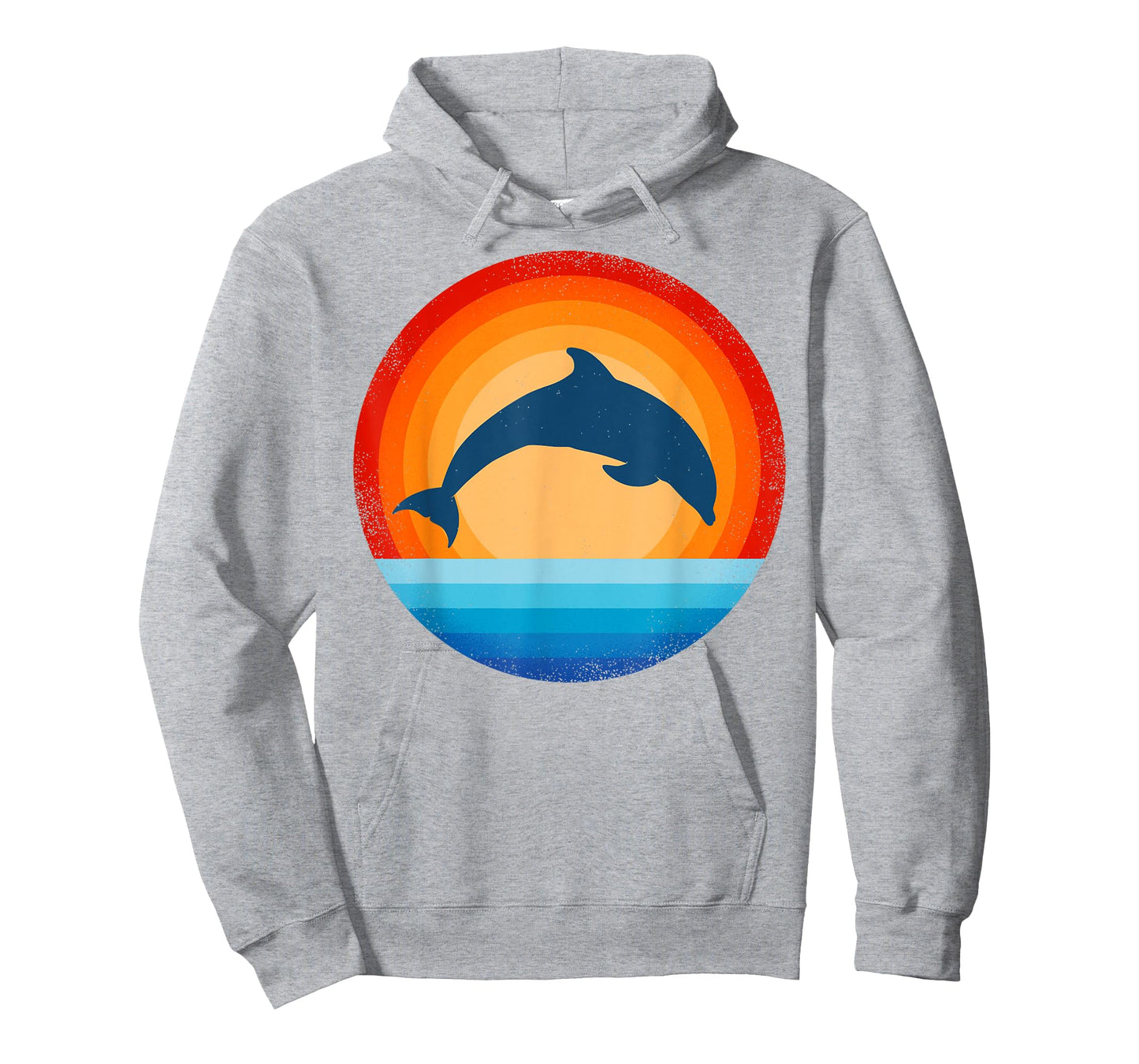 Dolphin Retro Vintage 60s 70s Sunset Sea Animal Men Women T-Shirt