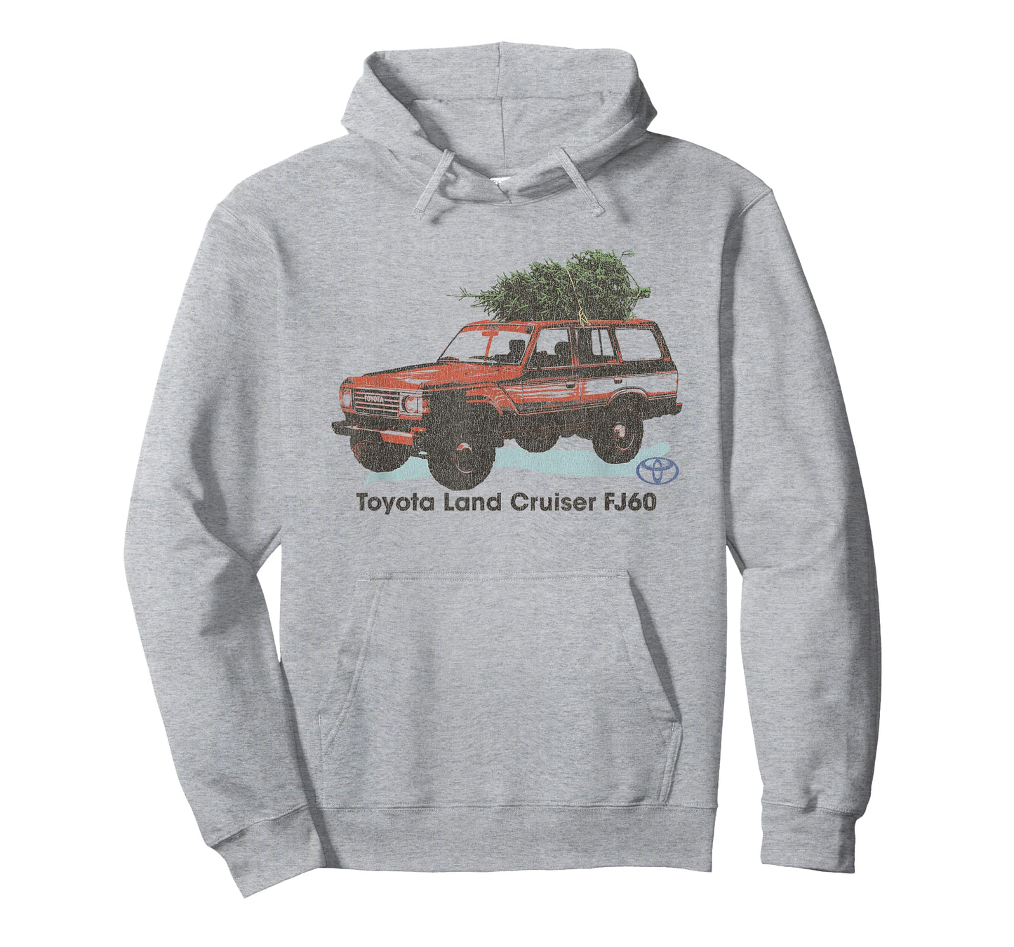 Toyota Christmas Land Cruiser FJ60 Xmas Road Trip Distressed T-Shirt