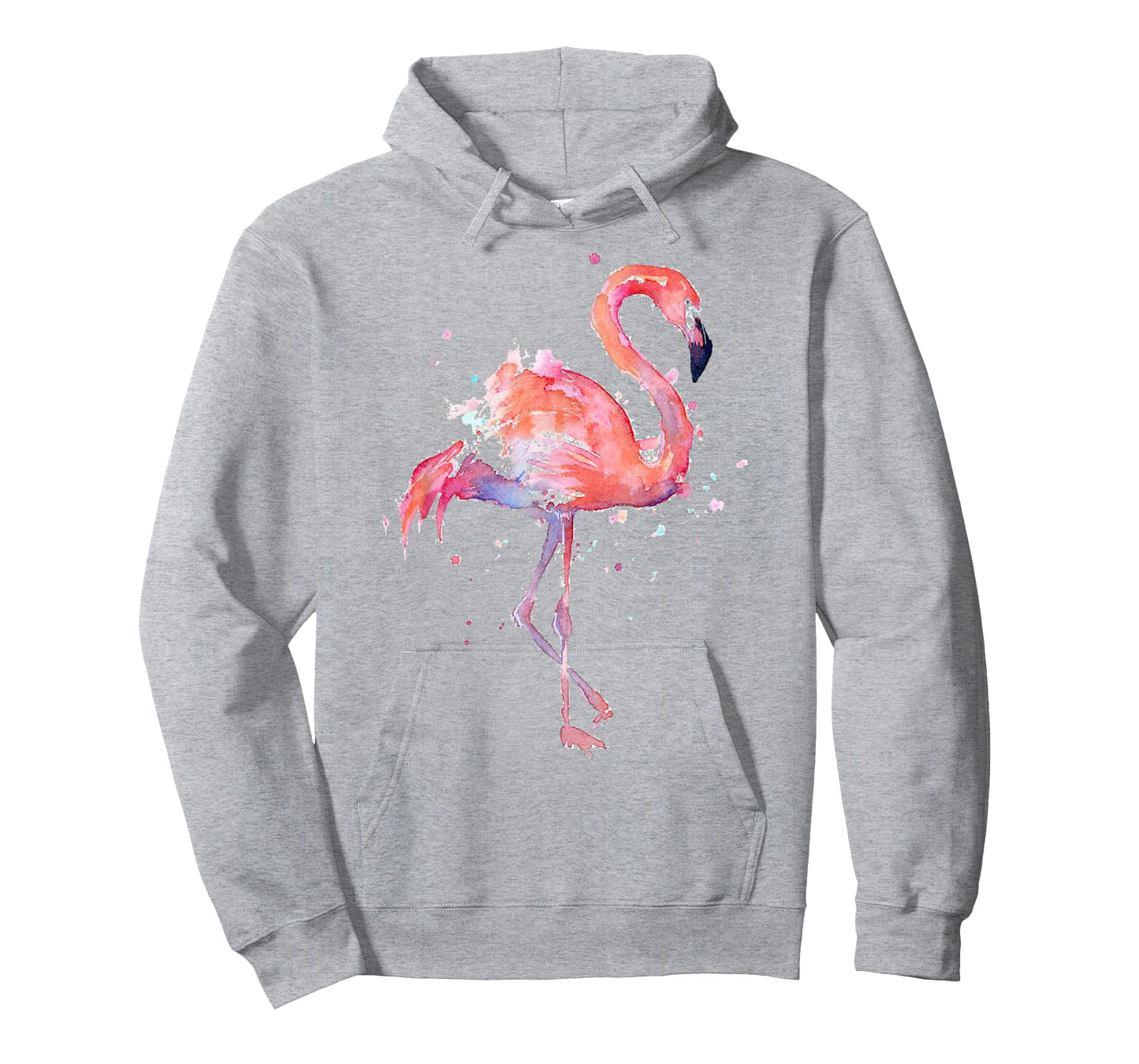 Pink Flamingo Bird Watercolor Artwork T-Shirt T-Shirt