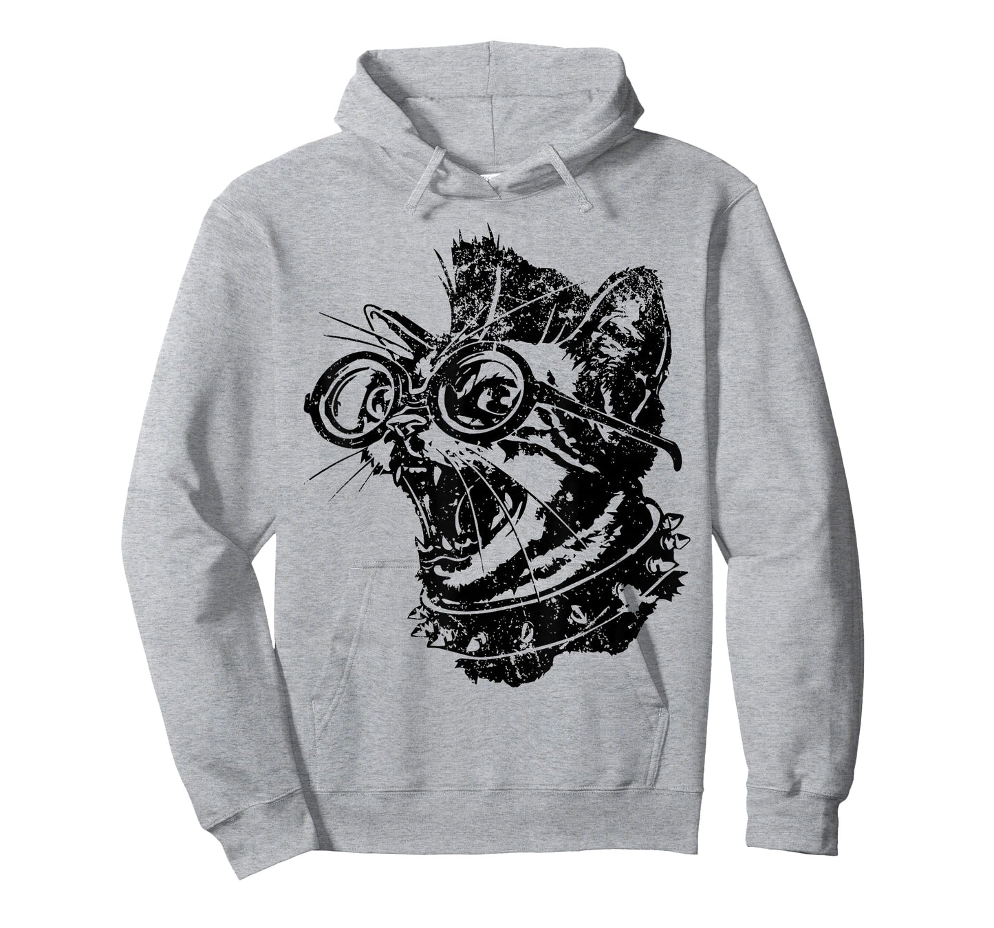 Punk Rock Spooky Black Cat Lover Scary Halloween Costume T-Shirt