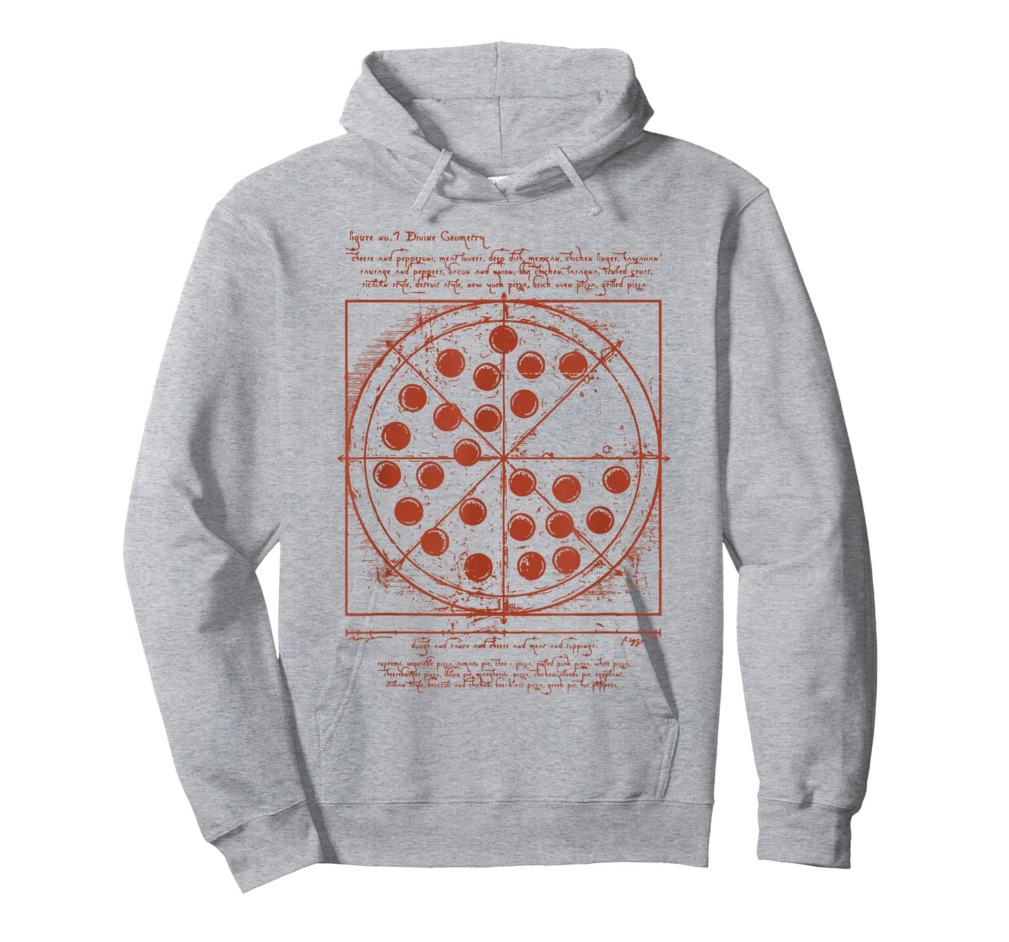Vitruvian Pizza Tee Da Vinci Funny Movie Reference T-Shirt