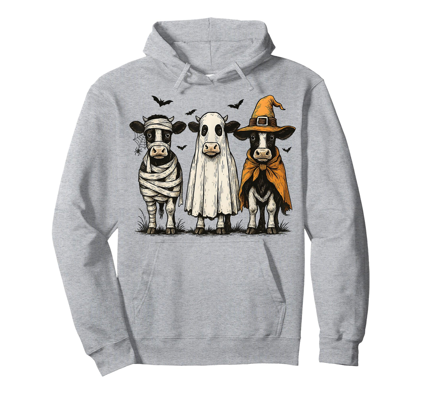 Cow Halloween Spooky Cow Ghost Witch Cow Halloween Cow Lover T-Shirt
