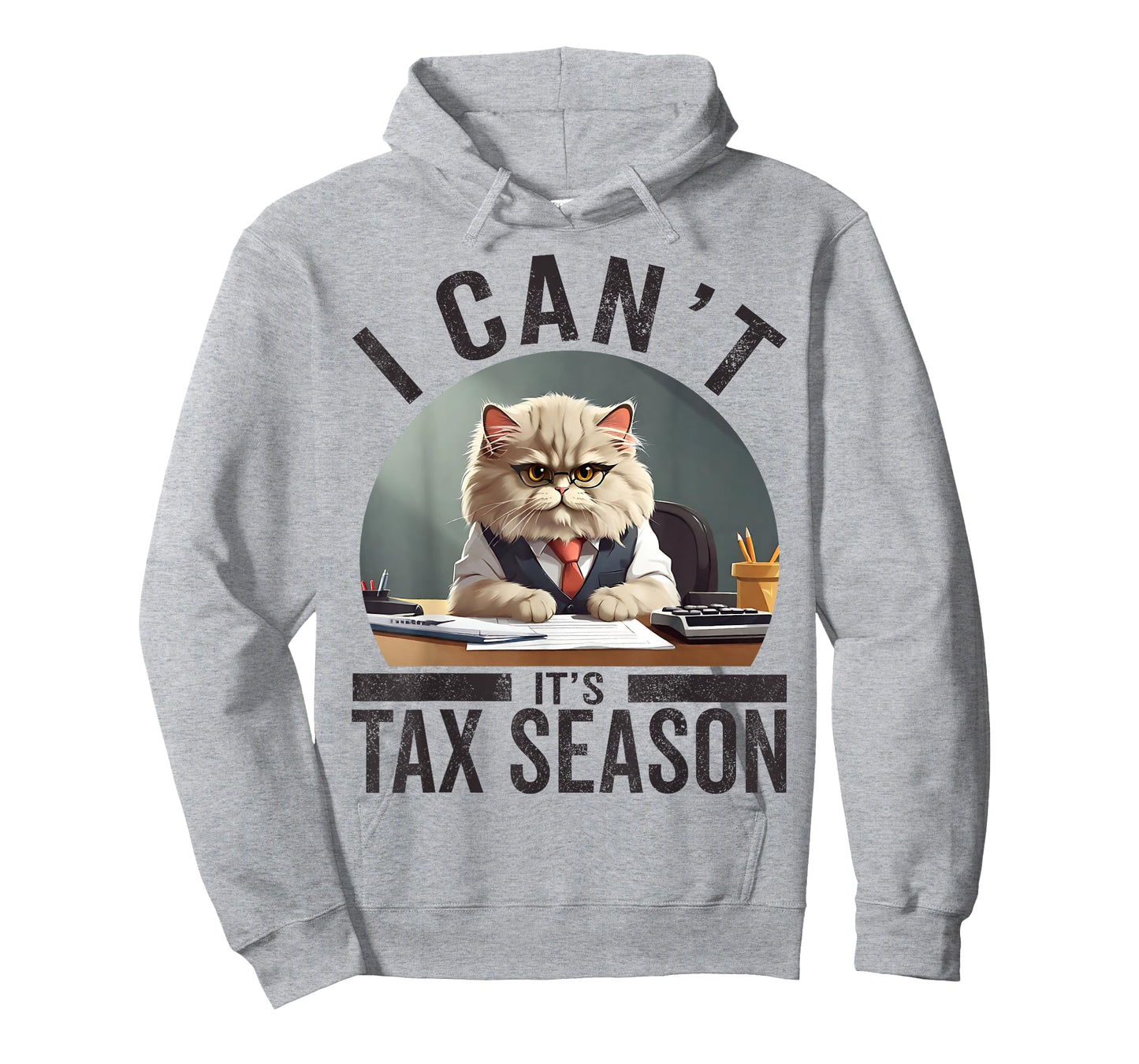 I Can't It's Tax Season Funny Accountant Cat Mom Lover CPA T-Shirt for Men Women