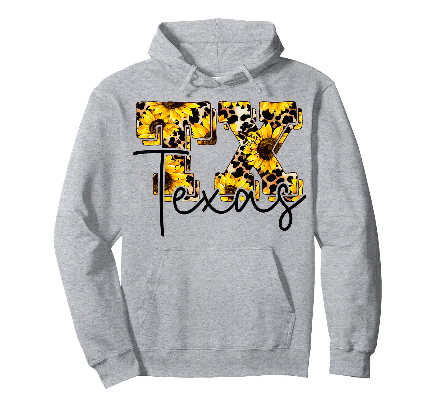 Womens Texas Sunflower Leopard Print Gift T-Shirt