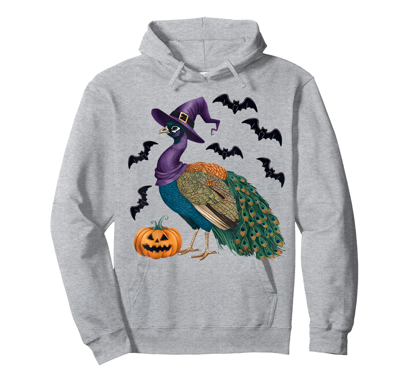 Peacock Bird Halloween Costume Pumpkin Bat Witch T-Shirt