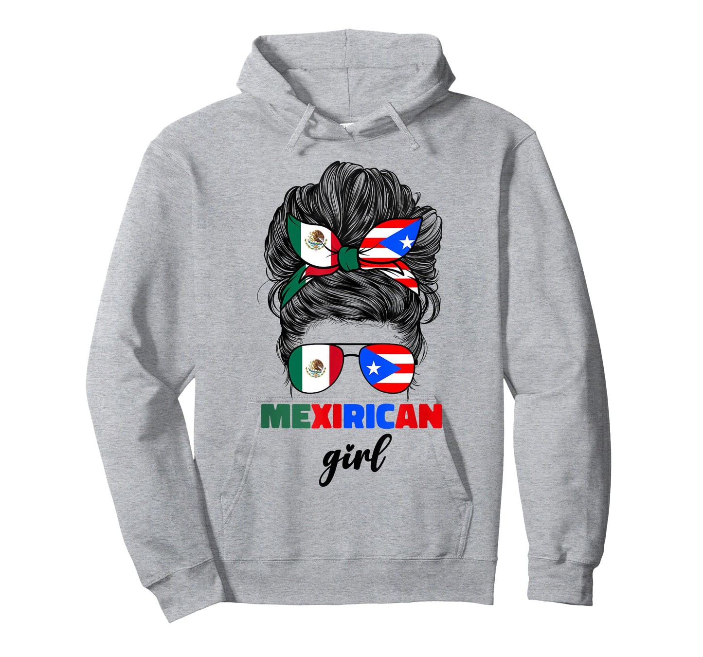 Mexirican Girl Mix Half Mexican And Puerto Rican Rico Flag T-Shirt