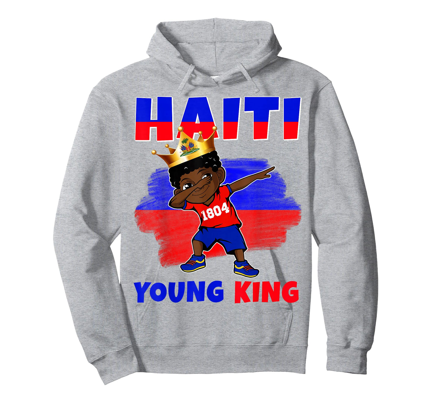 Haiti Young King Haiti Flag Melanin for Black Boys Kids T-Shirt
