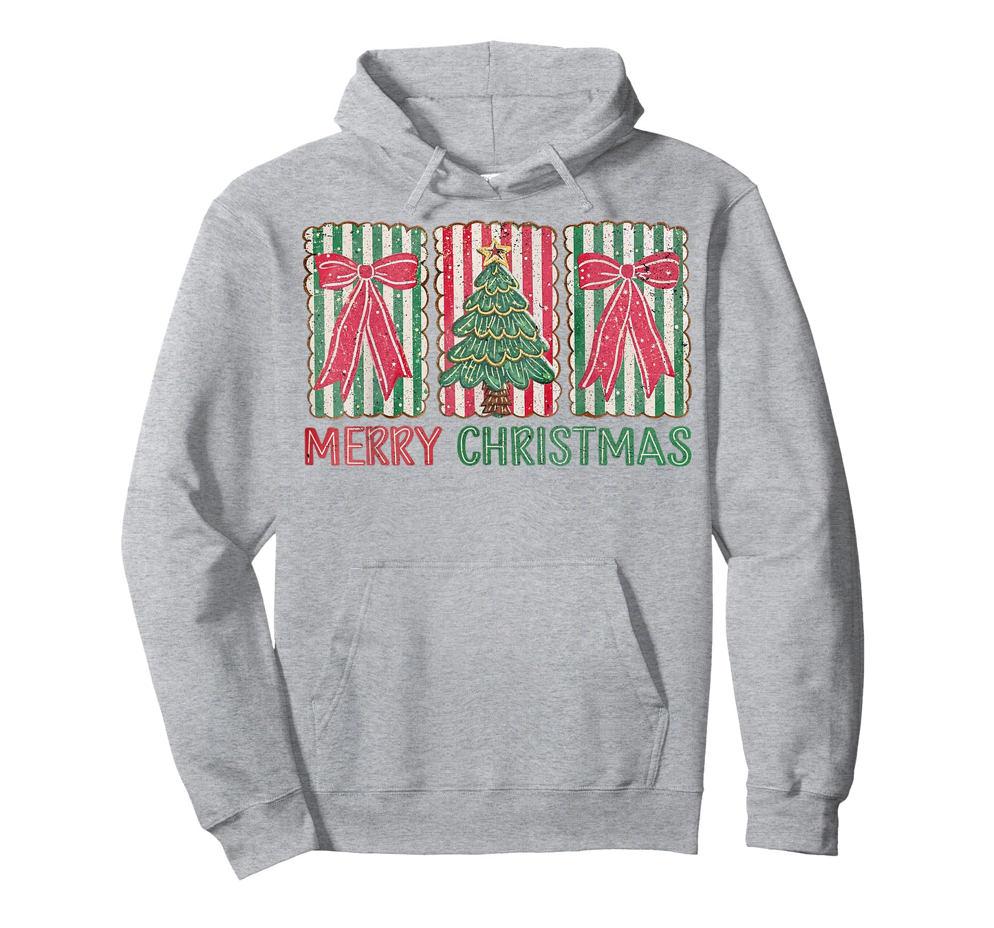 Merry Christmas Tree Coquette Bow Preppy Xmas Women Girls T-Shirt