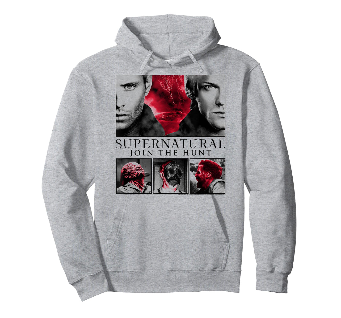 Supernatural Black and White Monster Image Collage TV Show T-Shirt